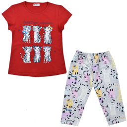 ست تیشرت و شلوارک دخترانه نیروان (Nirvaan) مدل 2142 -5