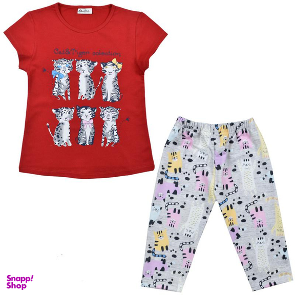 ست تیشرت و شلوارک دخترانه نیروان (Nirvaan) مدل 2142 -5