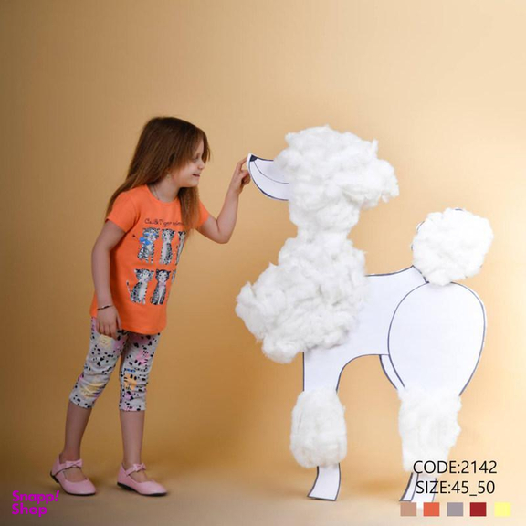 ست تیشرت و شلوارک دخترانه نیروان (Nirvaan) مدل 2142 -2