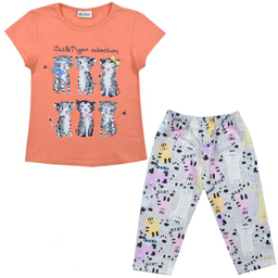 ست تیشرت و شلوارک دخترانه نیروان (Nirvaan) مدل 2142 -2