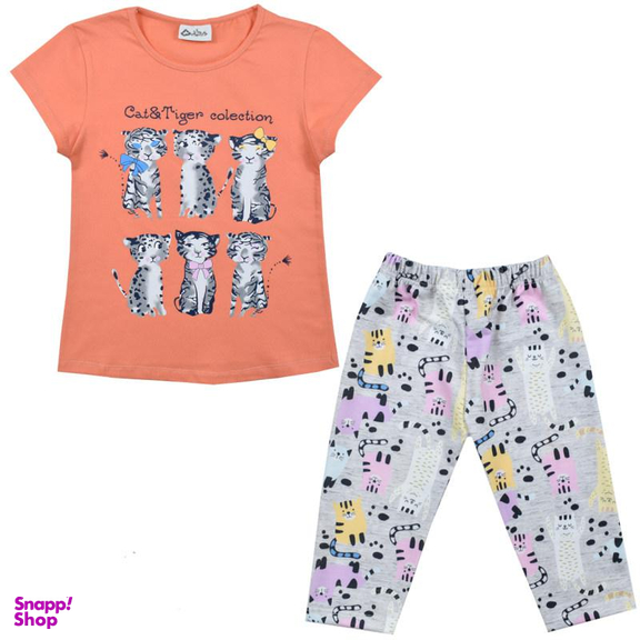 ست تیشرت و شلوارک دخترانه نیروان (Nirvaan) مدل 2142 -2