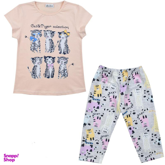 ست تیشرت و شلوارک دخترانه نیروان (Nirvaan) مدل 2142 -1