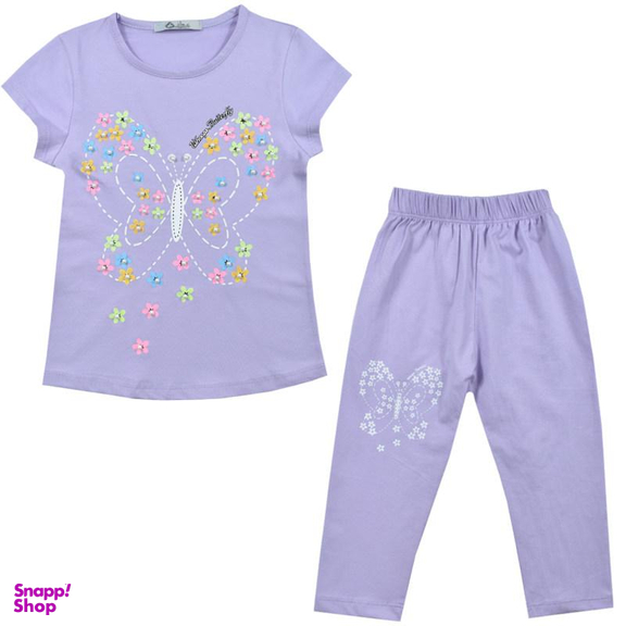 ست تیشرت و شلوارک دخترانه نیروان (Nirvaan) مدل 2100 -3