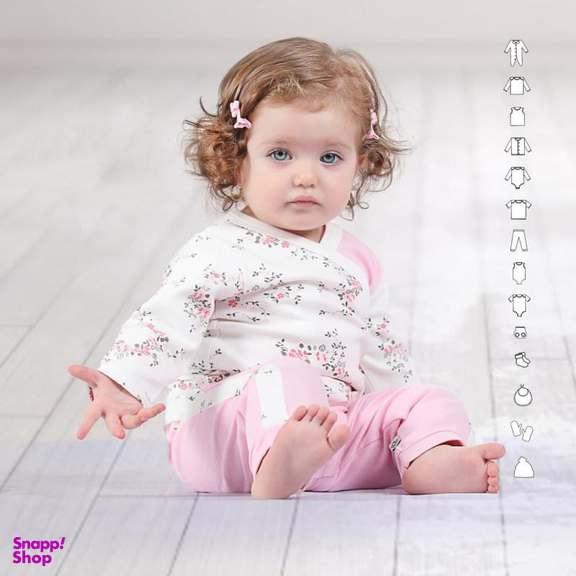 ست شومیز و شلوار نوزادی پوشیران (Pooshiran) مدل گل کاغذی کد 730