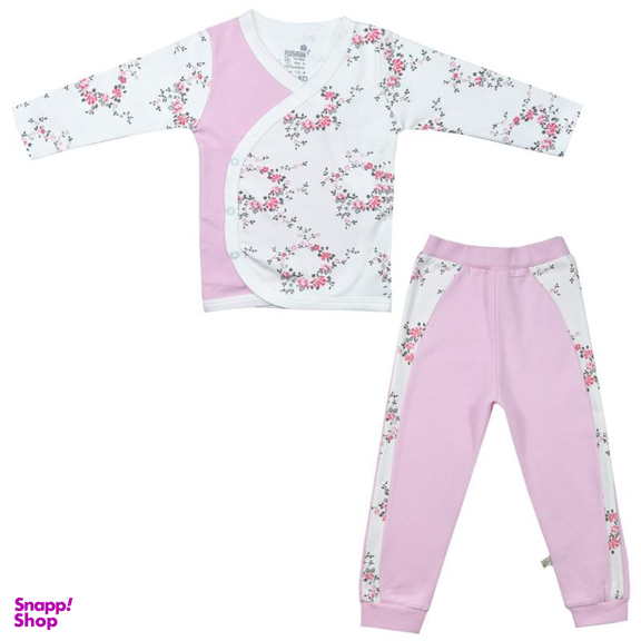 ست شومیز و شلوار نوزادی پوشیران (Pooshiran) مدل گل کاغذی کد 730