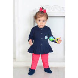 شومیز آستین بلند نوزادی بی بی وان (Baby One) مدل لاک پشت