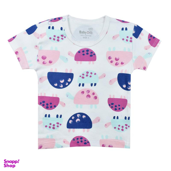 تیشرت آستین کوتاه نوزادی بی بی وان (Baby One) مدل لاک پشت