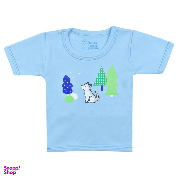 تیشرت آستین کوتاه نوزادی اسپیکو (Spico) کد 301 -4 بسته دو عددی