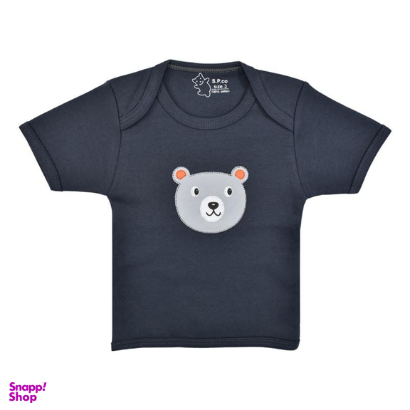 تیشرت آستین کوتاه نوزادی اسپیکو (Spico) کد 300 -3 بسته دو عددی