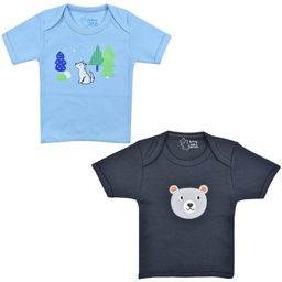 تیشرت آستین کوتاه نوزادی اسپیکو (Spico) کد 300 -3 بسته دو عددی