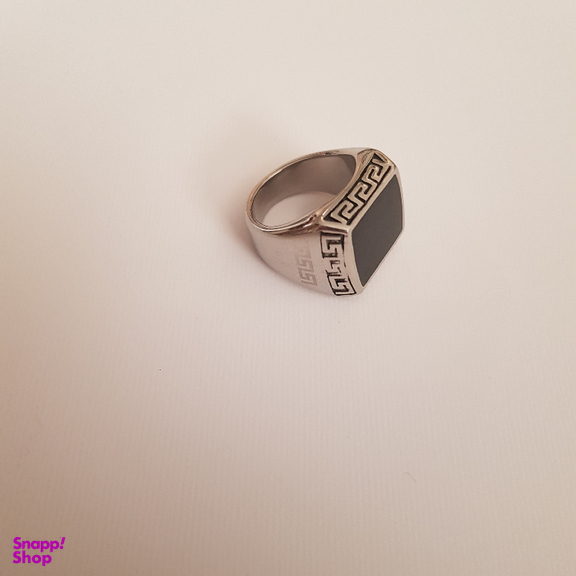 انگشتر مردانه مدل عقیق ساده کد 01 رنگ نقره‌ ای