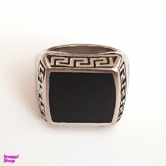 انگشتر مردانه مدل اونیکس مربع رنگ نقره ای