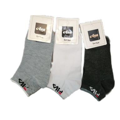 جوراب نخی زنانه آنا (Ana) طرح Fila مجموعه 3 عددی