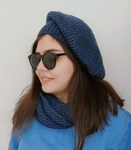 ست کلاه و شال مدل فرانسوی