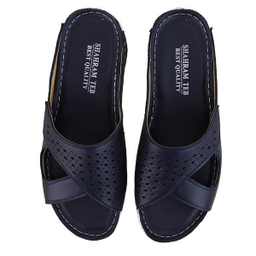 دمپایی زنانه شهرام طب (ShahramTeb) مدل 1027 رنگ سرمه ای تیره