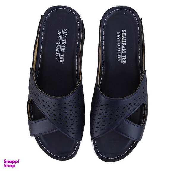 دمپایی زنانه شهرام طب (ShahramTeb) مدل 1027 رنگ سرمه ای تیره