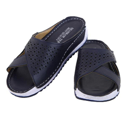 دمپایی زنانه شهرام طب (ShahramTeb) مدل 1027 رنگ سرمه ای تیره