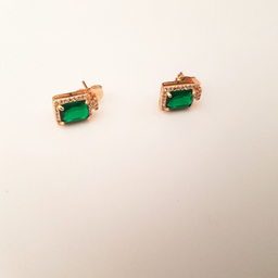 نیم ست زنانه وای اس ایکس (YSX) مدل سواروسکی سبز طلایی