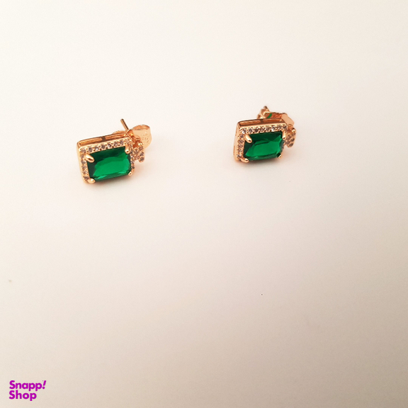 نیم ست زنانه وای اس ایکس (YSX) مدل سواروسکی سبز طلایی