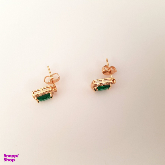 نیم ست زنانه وای اس ایکس (YSX) مدل سواروسکی سبز طلایی