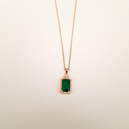 نیم ست زنانه وای اس ایکس (YSX) مدل سواروسکی سبز طلایی