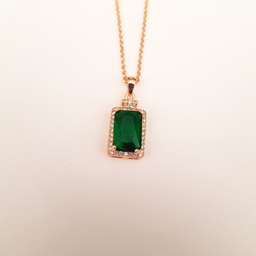 نیم ست زنانه وای اس ایکس (YSX) مدل سواروسکی سبز طلایی