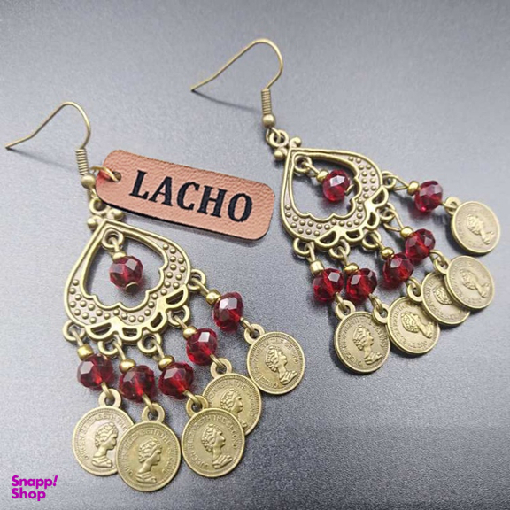 نیم ست زنانه لاچو (Lacho) طرح سکه برنز کد SE-3