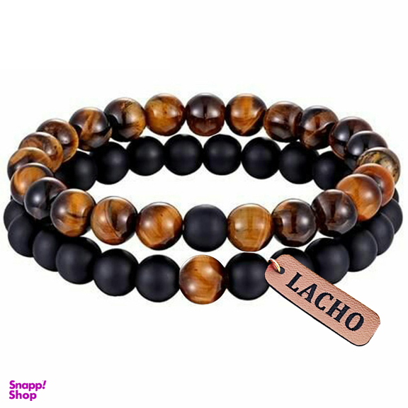 دستبند زنانه لاچو (Lacho) مدل چشم ببر کد N-G22 مجموعه 2 عددی