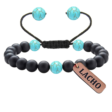 دستبند زنانه لاچو (Lacho) طرح سنگ فیروزه کد F-5
