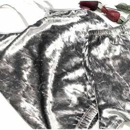ست تاپ و شورتک زنانه مدل مخمل رنگ‌ طوسی