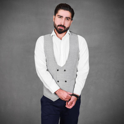 جلیقه مردانه مدل فوتر SET رنگ طوسی