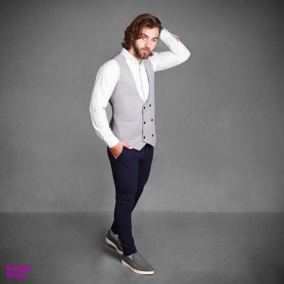 جلیقه مردانه مدل فوتر SET رنگ طوسی