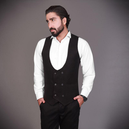 جلیقه مردانه مدل فوتر SET رنگ مشکی