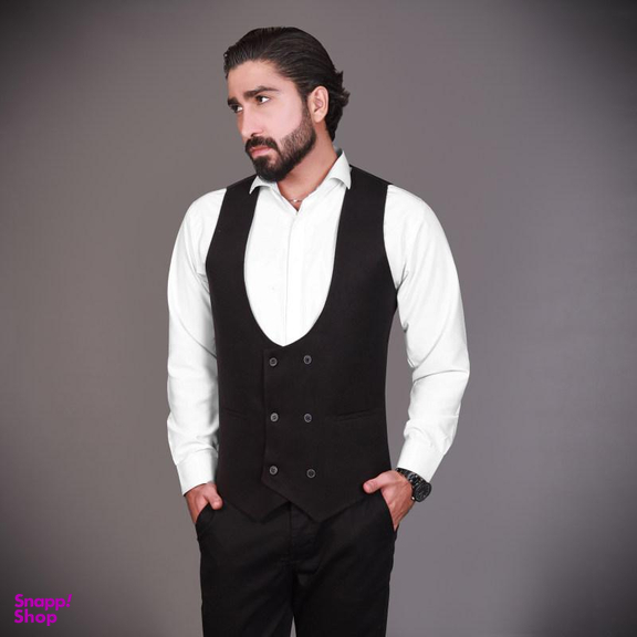 جلیقه مردانه مدل فوتر SET رنگ مشکی