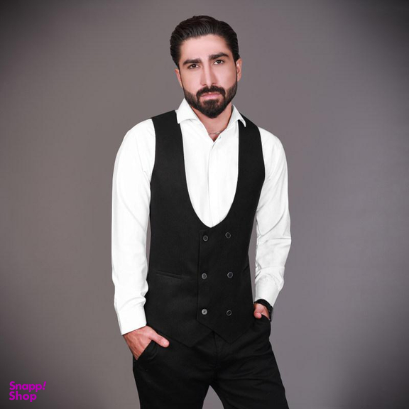 جلیقه مردانه مدل فوتر SET رنگ مشکی
