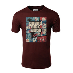 تیشرت فانتازیو (Fantazio) مدل گرند ریک رنگ زرشکی