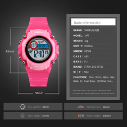 ساعت مچی دیجیتال اسکمی مدل 1477Pink