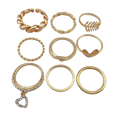 انگشتر زنانه مدل R4167 مجموعه 9 عددی