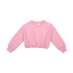 ست سویشرت و شلوار دخترانه جی بی جو (Jibijo) مدل کراپ کد 671 صورتی