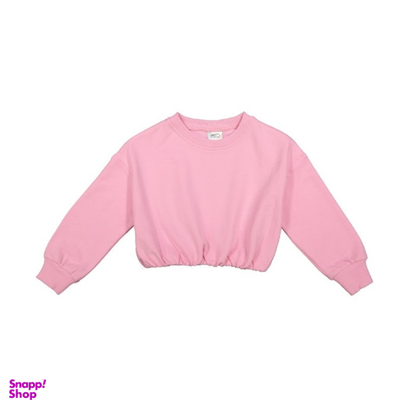 ست سویشرت و شلوار دخترانه جی بی جو (Jibijo) مدل کراپ کد 671 صورتی