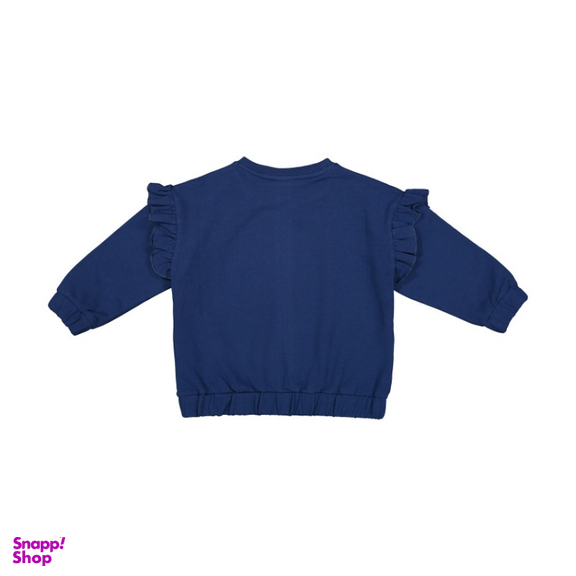 سویشرت دخترانه جی بی جو (Jibijo) مدل چین دار کد 668 آبی نفتی