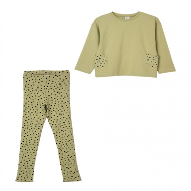 ست تیشرت و شلوار دخترانه جی بی جو (Jibijo) مدل خال دار کد 3038