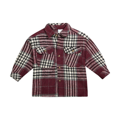 پیراهن بچگانه جی بی جو (Jibijo) مدل Shacket کد 675 رنگ زرشکی