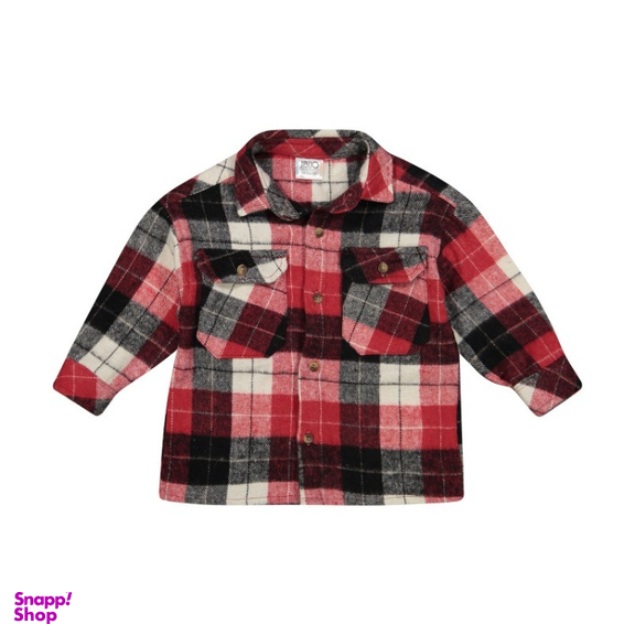 پیراهن بچگانه جی بی جو (Jibijo) مدل Shacket کد 675 رنگ قرمز