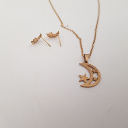 نیم ست زنانه ماه و ستاره طلایی