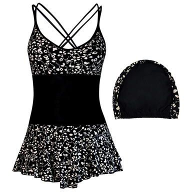 مایو زنانه ماییلدا (Mayilda) مدل دامن دار کد 3794 رنگ مشکی