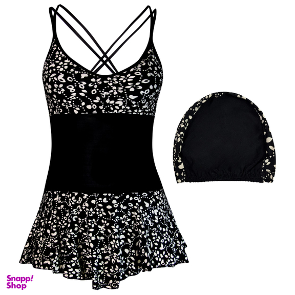 مایو زنانه ماییلدا (Mayilda) مدل دامن دار کد 3794 رنگ مشکی