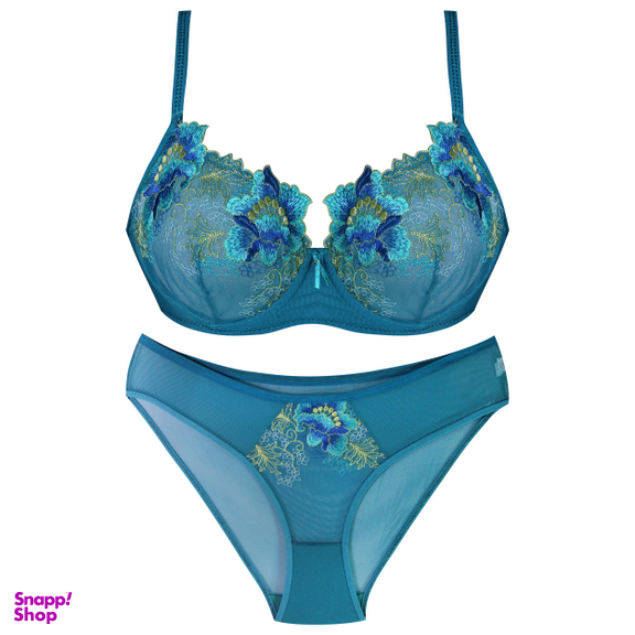 ست شورت و سوتین زنانه کارنا رز (Karena Rose) مدل فنردار کد 3378-2 رنگ آبی