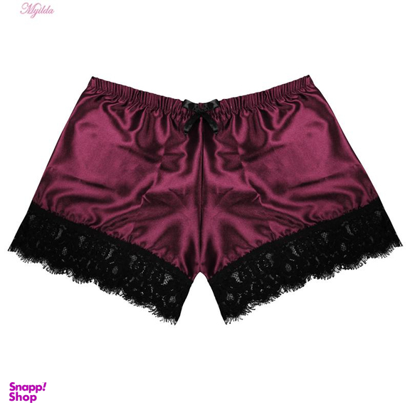 لباس خواب زنانه ماییلدا (Mayilda) مدل ساتن کد 3684-421 رنگ زرشکی