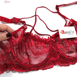 سوتین زنانه کارنا رز (Karena Rose) مدل فنردار کد 3381 رنگ زرشکی